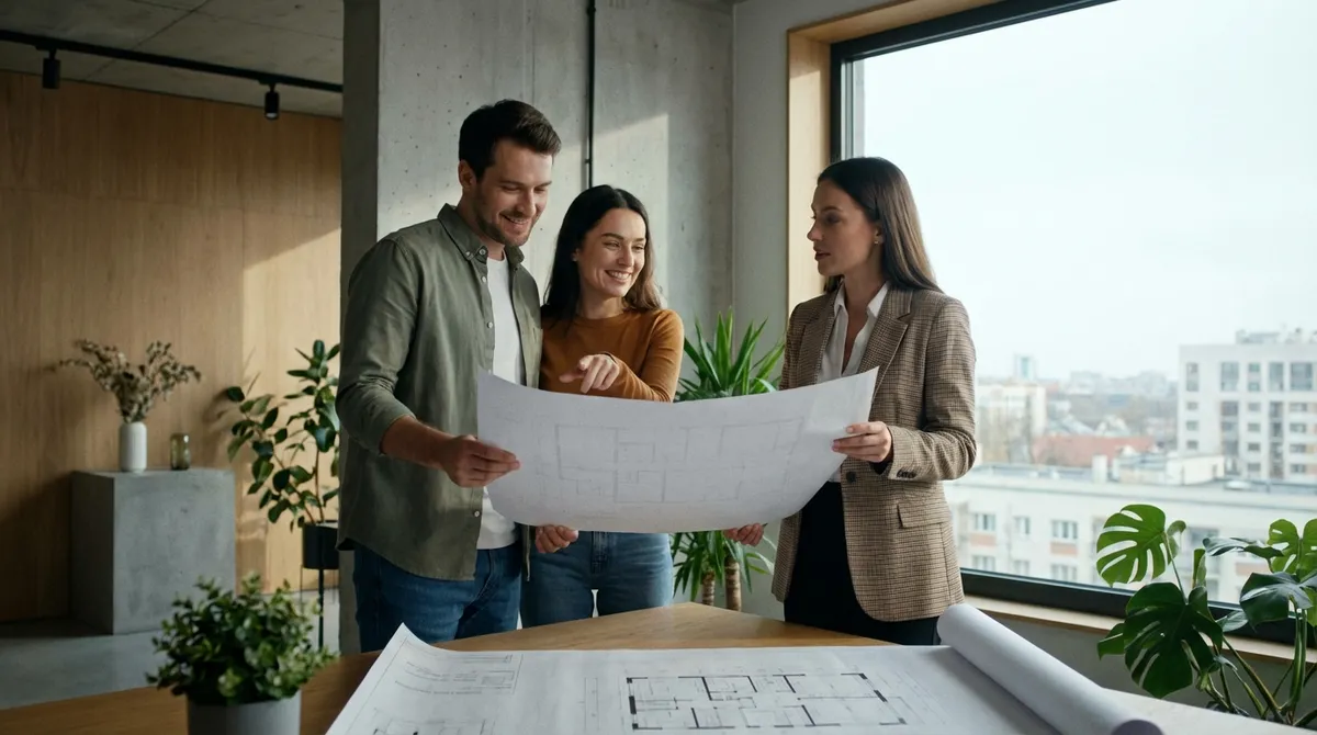 Couple reviewing documents for capital gains tax on sale of property