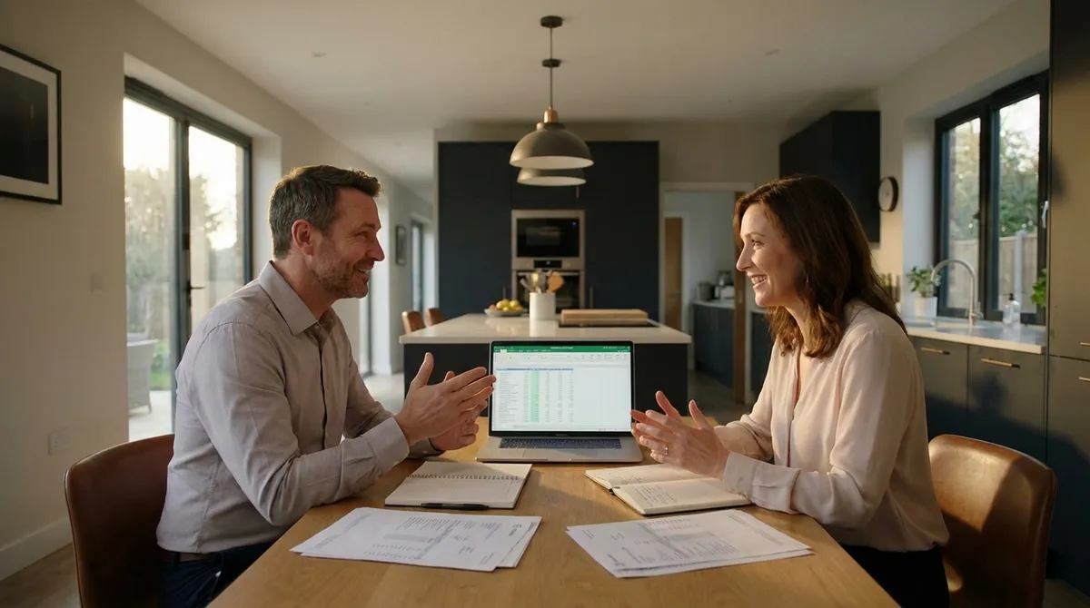 Couple analyzing their finances and W-4 withholding strategy